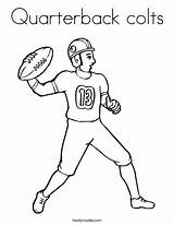 Coloring Quarterback Colts Throws Ball He Built California Usa sketch template
