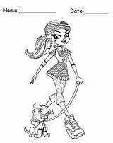 Monster Frankie Printablesfree Clawdeen sketch template