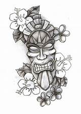 Tiki Sketch Hawaiian Totem Carrancas Hawaiana Maori Tatuajes Tatuagem Hawaiano Tatoo Tatuaje Maske Hawaianos Tótem Hawaiianisches Tatuagens Tattoosandmorre Tribales sketch template
