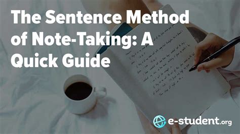 sentence method  note   quick guide  student