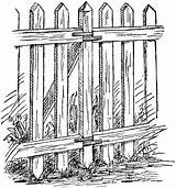 Fence Picket Clipart Fences Old Wooden Clip Garden Farm Drawing Border Gate Etc Sketches Sketch Drawings Cliparts Privacy Usf Edu sketch template