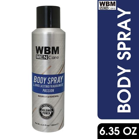 wbm men care long lasting fragrance body spray passion ml buy    prices