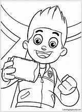 Paw Ryder Pages Patrol Boy Coloring Color Online Kids sketch template