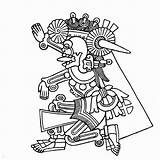 Muertos Aztec sketch template