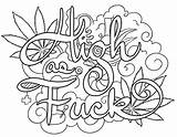Coloring Pages 420 Printable Words Word Swear Weed Name Adult Cuss Curse Book Graffiti Cursing Print Adults Color Colouring Getdrawings sketch template