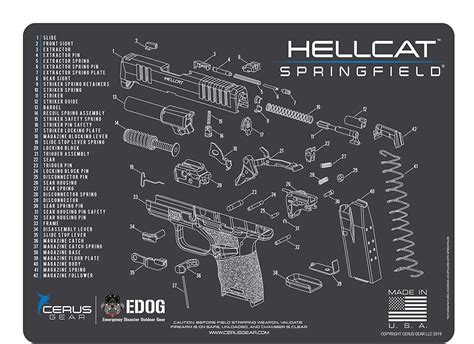 amazoncom edog springfield armory hellcat edog cerus gear schematic exploded view heavy