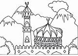Coloring Pages Hajj Muslim Printable Mosque Children Color Getcolorings sketch template