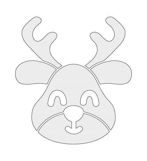 images   printable reindeer stencil  reindeer