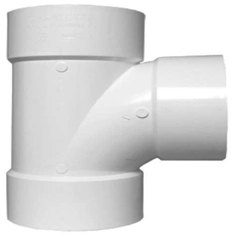 charlotte pipe 6 in x 6 in pvc schedule 40 hub sanitary tee fitting at