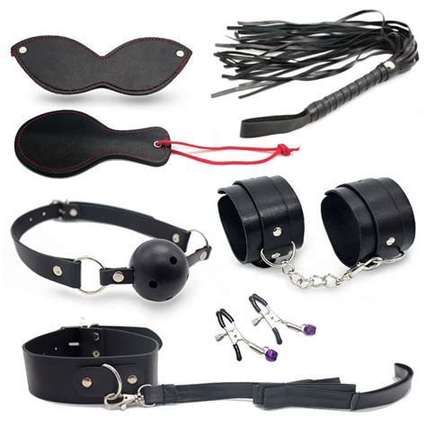 2016 new adult sex products 7pcs set role play faux leather fetish