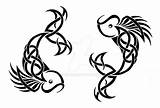 Pisces Tattoo Tribal Weslyn Tattoos Deviantart Fish Celtic Koi sketch template