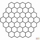 Honeycomb Hexagon Coloring Tessellation Pages Printable Bee Pattern Template Honey Patterns Comb Stencil Drawing Print Printables Designs Hexagons Colouring Tessellations sketch template