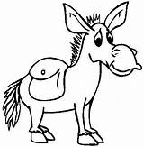 Donkey Asino Coloriage Ane Colorare Disegno Mule Schede Operative sketch template