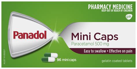 panadol mini caps  pain relief paracetamol  mg  mini caps hurst  taylor unichem
