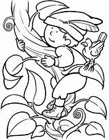 Jack Beanstalk Coloring Fairy Pages Tales Color Tale Preschool Le Clipart Nursery Rhymes Drawing Crafts Et Traditional Haricot Magique Theme sketch template