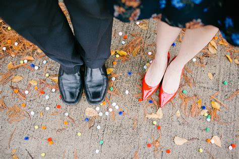 fun and colorful garden engagement glamour and grace