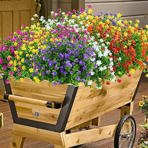 windfall pcs artificial flowers fake outdoor flowers uv resistant