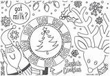 Christmas Placemats Kids Printable Placemat Place Coloring Mat Holiday Own Colour Color Pages Mats Crafts Print Scholars Sun Milk Cookies sketch template