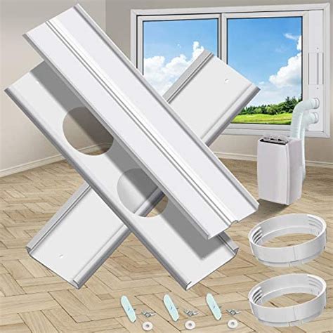 gulrear dual hose portable air conditioner window kit window seal plates suitable  portable
