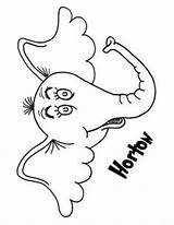 Horton Hears Who Seuss Dr Clipart Elephant Coloring Pages Drawing Crafts Board Classroom Activities Suess Printable Google Door Print Preschool sketch template