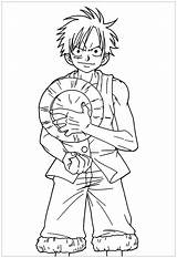 Piece Coloring Pages Color Kids Children Anime Funny sketch template