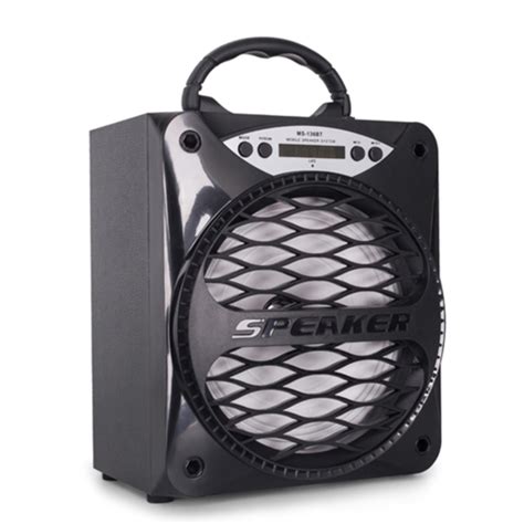portable bt wireless speaker multimedia ms bt mobile loudspeaker  sound box fm radio