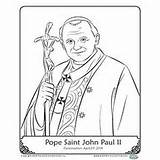 Paul Ii John Pope Coloring St Catholic Jean Pages Saints Kids Clipart Sheets Crafts Saint Feast Religious Teaching Education Religion sketch template