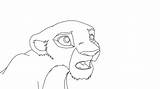 Vitani Kopa Lioness Cub sketch template