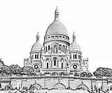 Paris Coloring Pages Sacre Coeur Drawing Adults Monuments Basilica Printable Coloriage Stress Anti Color Sheets Transformed Sacred Heart Into Beautiful sketch template