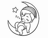 Dormir Dormire Pintar Bedtime Dibuixos Dibuix Acolore Coloringcrew sketch template