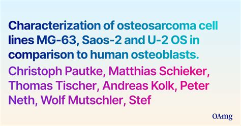 characterization  osteosarcoma cell lines mg  saos     os  comparison