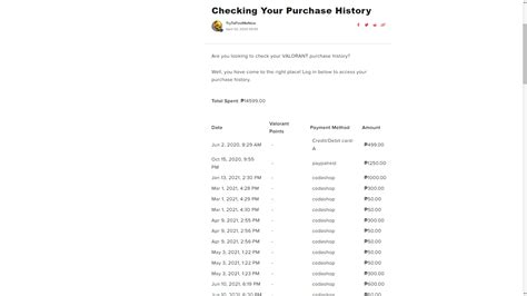 check  valorant purchase history