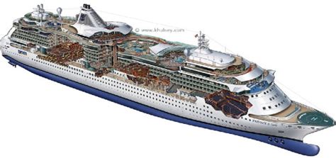secrets  cruise ship cutaway illustrations gcaptain