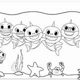 Shark Coloring Pinkfong Mitraland Sharks sketch template