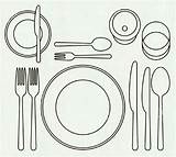 Setting Table Clipart Place Dinner Clip Vector Settings Illustration Cliparts Illustrations Stock Arrangement Depositphotos Clipground Fancy Silverware Find Similar sketch template