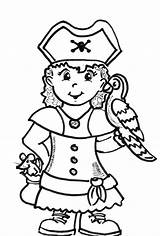Pirate Coloring Pages Girl Pirates Kids Theme Printable Print Crafts Da Incredible Colouring Sheets Color Preschool Flag Template Holiday Party sketch template
