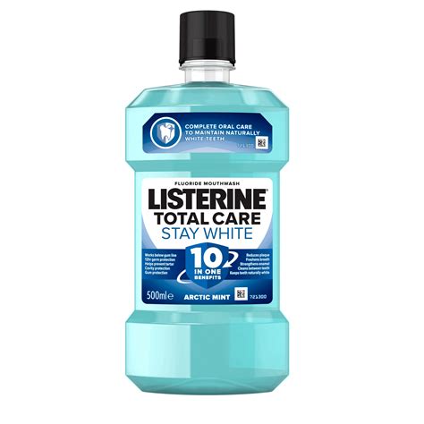 listerine® total care 10 in 1 stay white mouthwash plaque bad