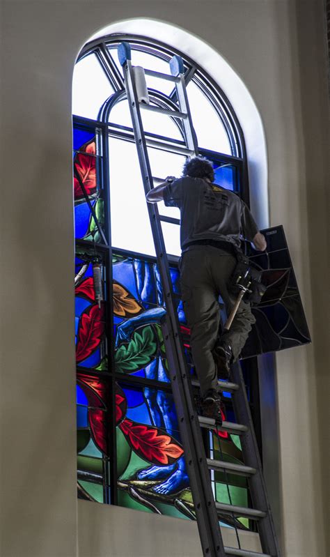 2015 New Eve Stained Glass Window Installation St