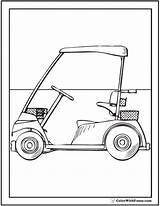 Golf Coloring Cart Pages Sheet Colorwithfuzzy sketch template