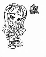 Ghoulia Yelps Coloring Pages Getcolorings Cleo Nile sketch template