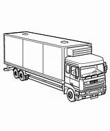 Coloring Truck Semi Big Rig Trucks Pages Template Netart Sketch sketch template