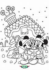 Christmas Minnie sketch template