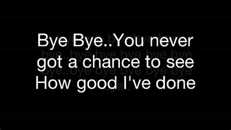 Bye Bye Bye Lyrics Bye Bye Bye Lyrics Youtube I M Giving Up I