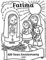 Fatima Lady Coloring Saints sketch template