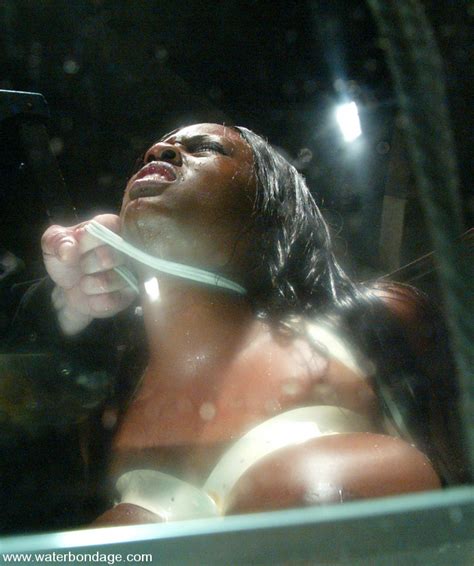 rope bound big breasted black lady jada fire can t breath in a water tank