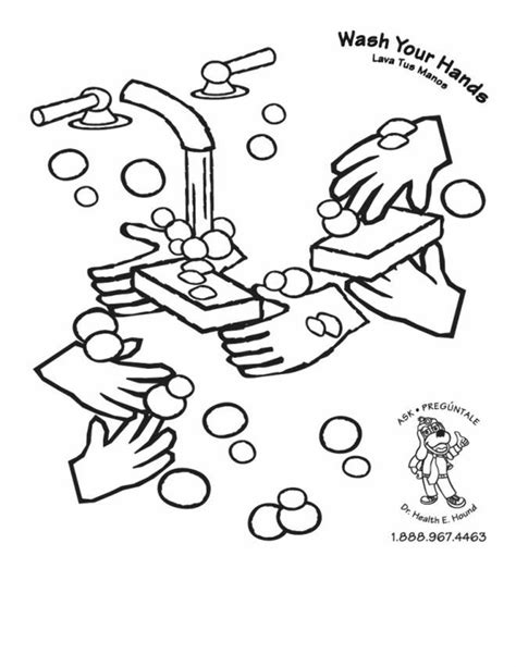 high quality wash hands clipart colouring page transparent png