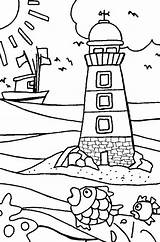 Beach Coloring Pages Kids Printable Color Summer Sheet sketch template
