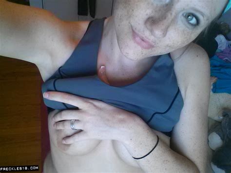 pierced amateur freckles takes self shot posing in shorts and sexy panties