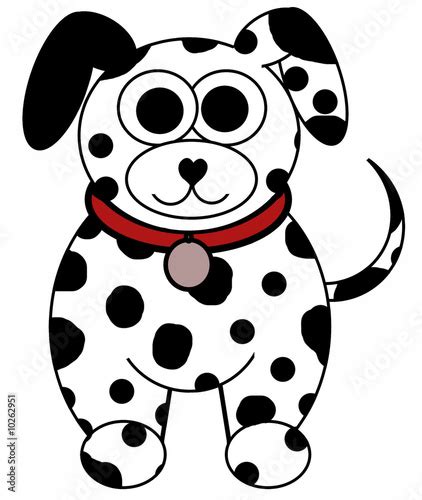 dalmatian dog cartoon isolated  white stock photo  royalty