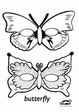 Krokotak Mask Butterfly Print Kids Masks Crafts Printables Printable Insect Carnaval Paper Coloring Visit sketch template